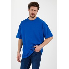 Saks Oversize Unisex Düz T-shirt