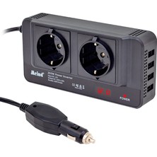 Angel Of Life Powermaster PM-19827 12 Volt - 200 Watt 4 Usbli Dijital Çakmaktan Power Inverter