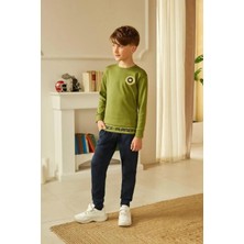 Elsima A2904 Erkek Çocuk Haki Pijama Takımı