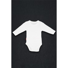 Adisia  Bebek Beyaz Her Şey Seninle Güzel Babam Baskılı Alttan Çıtçıtlı Zıbın