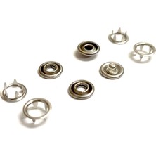 Trimist 9,5 mm Tırnaklı Klikıt Çıtçıt 4'lü Set - Paslanmaz Çelik - 250 Takım