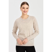 Desen Triko Kadın Klasik Bayan Bluz V.bej