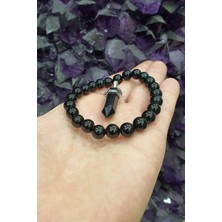 NehirTaş Sertifikalı   Oniks Doğal Taş Bileklik Aa Kalite 8 mm ( Onıks Kolye Hediyeli )