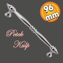 Badem10 Ayder Petek Mobilya Mutfak Dolabı Çekmece Dolap Kapak Kulpu Düz Metal Kulp Kulpu 96 mm Krom