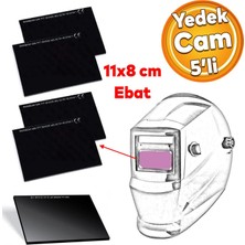 Badem10 Kaynak Baş Maskesi El Tipi Kaynak Maske Yedek Camı 10 Numara Filtre 3 mm Kalınlık 5 Adet