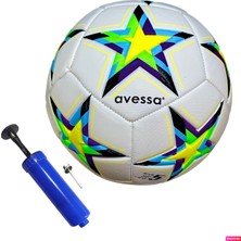 Avessa FT-800 Futbol Topu 4 Astarlı Sert Zemin Halı Saha Topu Maç Topu 420 gr + Top Pompası