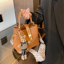 Muchen Kışlık Kadın Kova Omuz Crossbody Çanta (Yurt Dışından)