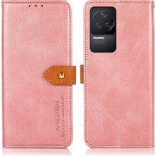 4U Sky Xiaomi Için Khazneh Redmi K50/K50 Pro Altın Düğmesi Manyetik Toka Cüzdan Stili Koruyucu Kapak (Yurt Dışından)