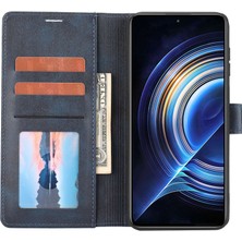 4U Sky Xiaomi Için Redmi K50 5G/K50 Pro 5g Birleştirme Deri+Tpu Cep Telefon Kılıfı Stand Flip Manyetik Kabuk Cüzdan Blue (Yurt Dışından)