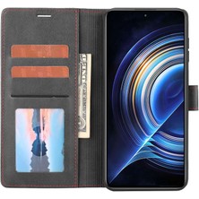 4U Sky Xiaomi Için Redmi K50 5G/K50 Pro 5g Ekleme Deri+Tpu Cep Telefon Kılıfı Stand Flip Manyetik Kabuk Cüzdan-Black (Yurt Dışından)