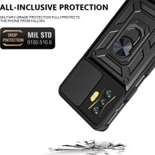 4U Sky Xiaomi Için Poco F4 Gt/redmi K50 Gaming Pc+Tpu Hibrit Kılıf Kılıf Kamera Koruma Yüzüğü Kickstand Telefon Kapak Golü Altın (Yurt Dışından)