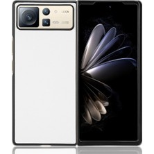 4U Sky Xiaomi Mix Için Katlama 2 5g Pu Deri+Sabit Pc Kapağı Yolculuk Önleme Önleyici Koruma Koruması Telefon Kılıf Vaka-Beyaz (Yurt Dışından)