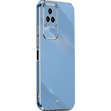 4U Sky Xiaomi Için Xinli Redmi K50 PRO/K50 Cep Telefonu Kapak Hassas Lens Kesim Şık Elektraplama Altın Kenar Yumuşak Tpu Geri Kılıf Mavisi (Yurt Dışından)