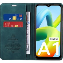 4U Sky Xiaomi Için Redmi A1 4g/a2 4g Cüzdan Kılıfı Rfıd Çocuk Telefon Deri Stand Stand Kapak Yeşili (Yurt Dışından)