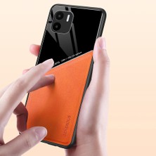 4U Sky Xiaomi Redmi A1 4g/a2 4g Manyetik Araç Montaj Telefon Kılıfı Pu Deri Kaplamalı Tpu+Pc Kapak-Kırmızı (Yurt Dışından)