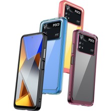 4U Sky Xiaomi Poco M4 Pro 4g Anti-Drop Şeffaf Arka Kasa Hibrid Akrilik+Tpu Telefon Kapağı Bağımsız Düğmeler-Şeffaf Gri (Yurt Dışından)