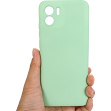 4U Sky Xiaomi Için Redmi A2 4g/a1 4g Yumuşak Sıvı Silikon Cep Telefon Kılıfı Mikrofiber Astar Anti-Çizelge Kapağı Kayış Yeşili (Yurt Dışından)