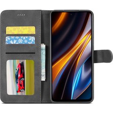 4U Sky Xiaomi Için Redmi 10 5g/poco M5 4g/m4 5g/redmı Not 11E 5g/redmi 10 Prime+ 5g/11 Prime 5g Telefon Cüzdan Kılıf Pu Deri Deri Stand Manyetik Telefon Kapak Black (Yurt Dışından)