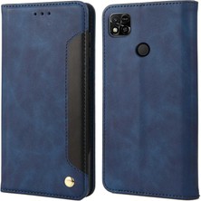 4U Sky Xiaomi Için Redmi 10A Şok Geçirmez Telefon Cüzdanı Stand Kapağı Ekleme Tasarımı Pu Deri Anti Dalgalı Kılıf Kabuk-Mavi (Yurt Dışından)