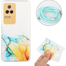 4U Sky Xiaomi Redmi K50/K50 Pro Marble Desen Için Kabartmalı Şok Geçirmez Tpu Telefon Kapağı Ayarlanabilir Kirkar-Sarı (Yurt Dışından)