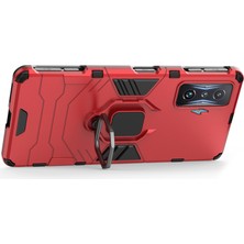 4U Sky Xiaomi Için Poco F4 Gt/redmı K50 Oyun Yüzük Tutucu Kickstand Shockproof Sert Pc+Yumuşak Tpu Hibrid Telefon Korusu (Yurt Dışından)