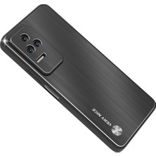 4U Sky Xiaomi Redmi K50 PRO/K50 Için Fırçalanmış Telefon Kılıfı, Alüminyum Alaşım Geri Damla Damlı Kapak Tpu Çerçeve Telefon Kabuk Black (Yurt Dışından)