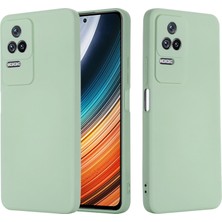 4U Sky Xiaomi Için Poco F4 5g/redmi K40S 5g Sıralamaya Dayanıklı Ipeksi-Yumuşak Sıvı Silikon Telefon Kasası, Kayış Yeşili ile (Yurt Dışından)