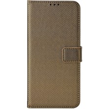 4U Sky Xiaomi Için Poco F4 Gt/redmı K50 Oyun Elmas Doku Cep Telefonu Katlanabilir Stand Pu Deri Telefon Kılıfı Strap-Brown ile Cüzdan Kabuğu (Yurt Dışından)