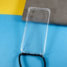 4U Sky Xiaomi Poco M5 Için 4g Temiz Telefon Kılıfı Güçlendirilmiş Köşeler Tpu Yastık Geri Kapak Lanyard ile (Yurt Dışından)