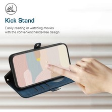 4U Sky Xiaomi Redmi 10A 4g Için YX0020 Pu Deri Telefon Kılıfı, Stand Çift Manyetik Toka Kapak Kabuğu Strap-Sapfire ile (Yurt Dışından)