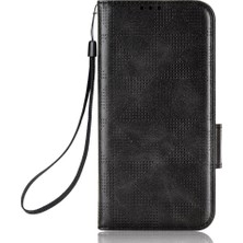 4U Sky Xiaomi Için Telefon Kılıfı Redmi K50 Oyun 5g/poco F4 Gt, Tam Koruma Üçgen Deseni Baskılı Flip Cüzdan Stand Pu Deri Kapak Strap-Black (Yurt Dışından)