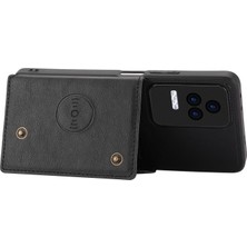 4U Sky Xiaomi Için Redmi K50/REDMI K50 Pro Shockproof Anti-Cratch Pu Deri Kaplamalı Tpu Kılıf Kart Yuvaları Dahili Metal Sac-Black ile Kickstand Telefon Kapağı (Yurt Dışından)