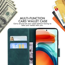 4U Sky Xiaomi Için Poco F4 Gt/redmı K50 Oyun Flip Cüzdan Kılıf Deri Touch Hissed Pu Deri Kelebek Desen Baskı Manyetik Kapanma Standı Kapak Yeşili (Yurt Dışından)