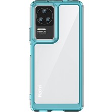 4U Sky Xiaomi Redmi K50/K50 PRO/K60E 5g Için Cep Telefonu Kılıfı, Tpu Çerçeve Acrililik Geri Dalgalı Anti-Drop Kapak-Şöhretli Mavi (Yurt Dışından)