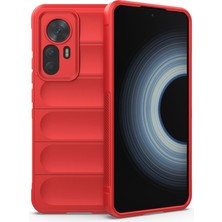 4U Sky Xiaomi Redmi K50 Gaming 5g/poco F4 Gt Telefon Kılıfı Yumuşak Tpu Şok Geçirmez Kasa Cep Telefonu Koruyucu Kapak-Kırmızı (Yurt Dışından)