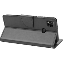 4U Sky Xiaomi Için Redmi 10A Kelebek Çiçeği Baskılı Pu Deri Telefon Kılıfı Damla Geçirmez Kapak Kabuğu Stand Cüzdan-Black (Yurt Dışından)