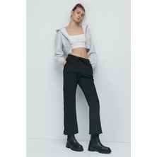 C&city Yırtmaçlı Ispanyol Paça Eşofman Altı 843 Siyah