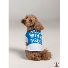 Salya Store 3D Rubber Baskı Yazlık T-Shirt-  Pamuk Köpek Kıyafeti, Köpek Yazlık KK-110