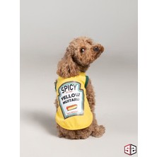 Salya Store Mustard Yazlık Köpek Atlet Kedi,köpek Kıyafeti Küçük Irklar KK-112