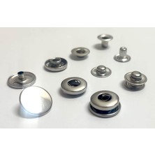 Trimist 10 mm Kapak Mini 54- 4'lü Çıtçıt Set - Paslanmaz Çelik - 100 Takım