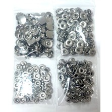 Trimist 17 mm Kapak Alfa 4'lü Çıtçıt Set - Paslanmaz Çelik - 75 Takım