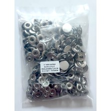 Trimist 17 mm Kapak Alfa 4'lü Çıtçıt Set - Paslanmaz Çelik - 75 Takım