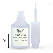 Nail Master 500LÜ Şeffaf Yarım Ay Set Tips Tırnak + Tips Makası + Tips Yapıştırıcısı 10GR EGEMEN3165