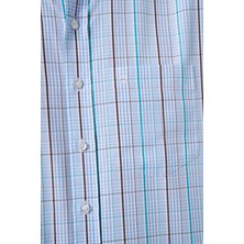 Bisse Regular Fit Paşa Yaka Mavi Spor Erkek Gömlek GM23K232010_D35