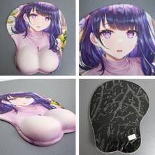 Happy World Shopping Genshin Etki 3D Silikon Mousepad Raiden Shogun Yae Miko Kokomi Bilek Desteği Mouse Pad Anime Oyunu Bilek Dinlenme Fare Mat (Yurt Dışından)