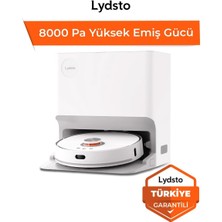 Lydsto W2 Lite 8000 Pa Sterilizasyonlu Su & Toz Toplama Üniteli Robot Süpürge