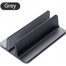 2Guoyang Gri Dikey Laptop Standı Macbook Air Pro 13 15 16 Masaüstü Alüminyum Standı Ayarlanabilir Dock Boyutu ile Dizüstü Bilgisayar Standı (Yurt Dışından)