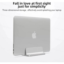 2Guoyang Gri Dikey Laptop Standı Macbook Air Pro 13 15 16 Masaüstü Alüminyum Standı Ayarlanabilir Dock Boyutu ile Dizüstü Bilgisayar Standı (Yurt Dışından)