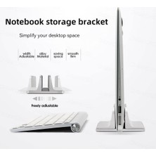 2Guoyang Gri Dikey Laptop Standı Macbook Air Pro 13 15 16 Masaüstü Alüminyum Standı Ayarlanabilir Dock Boyutu ile Dizüstü Bilgisayar Standı (Yurt Dışından)