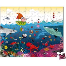 Janod 100 Parça Çantalı Puzzle - Sualtı Dünyası